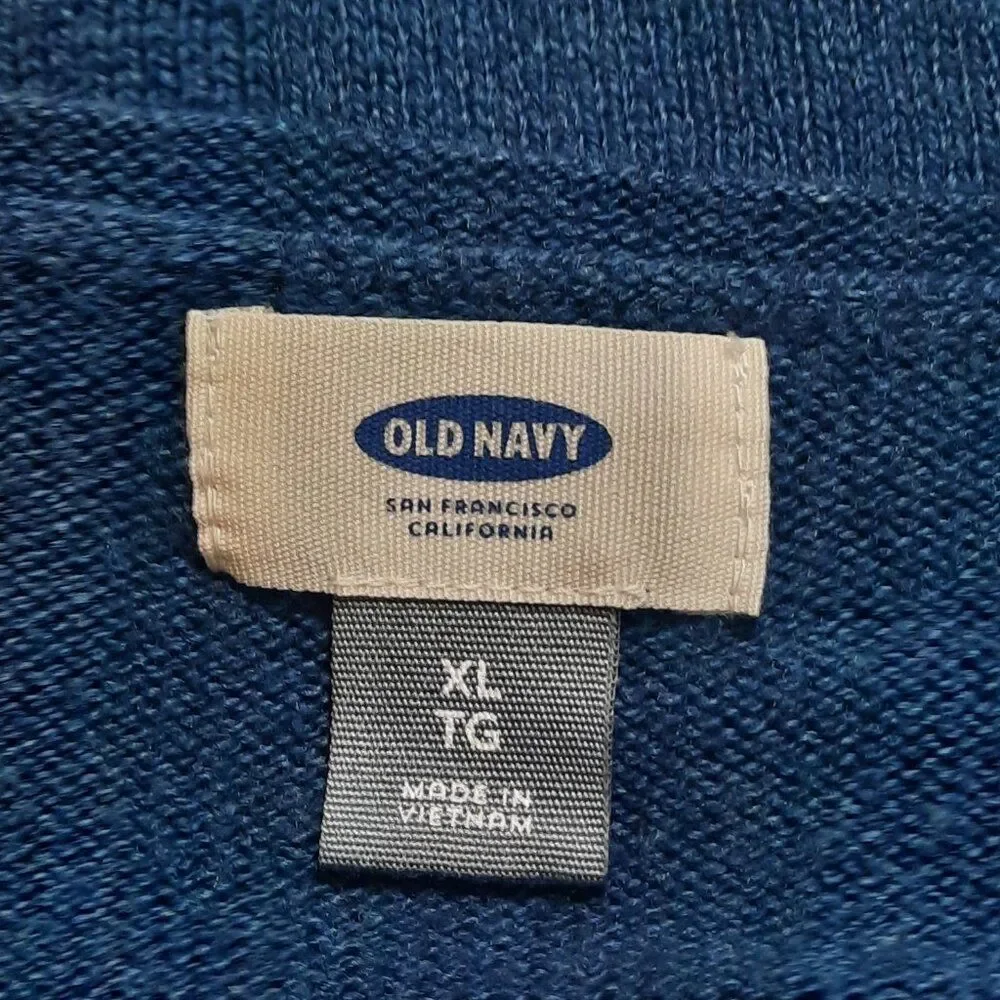 Old Navy Blue Tunic Lightweight Sweater Side Slits Soft Knit Layering, XL - Picture 4 of 10